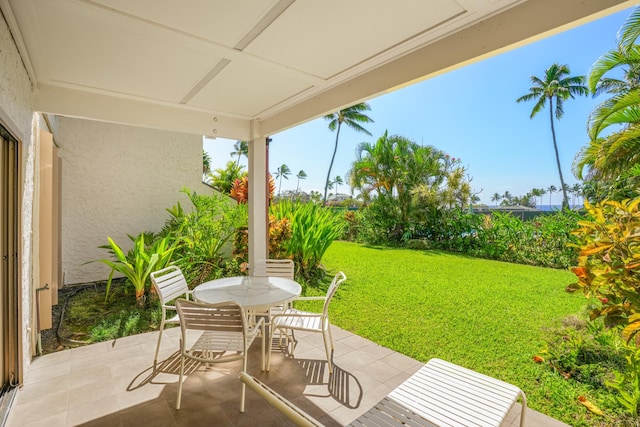 view of patio with outdoor dining area