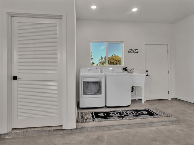 laundry room featuring washer and dryer