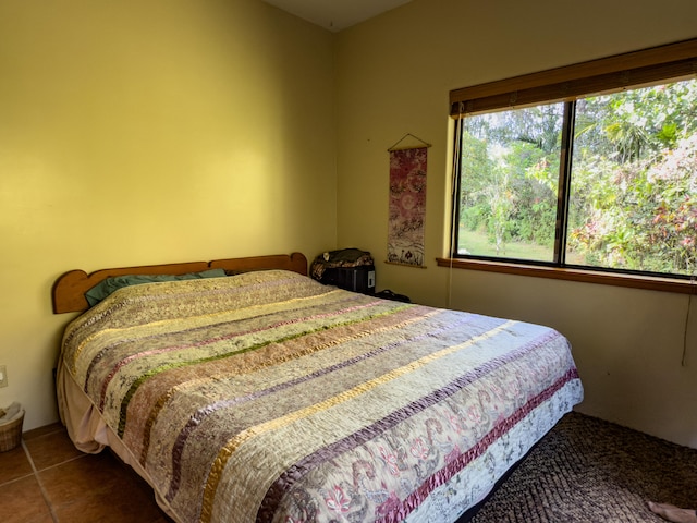 view of tiled bedroom