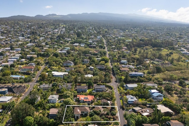 aerial view featuring a mountain view