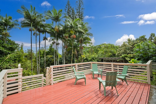 view of wooden terrace