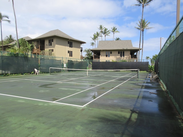 view of tennis court