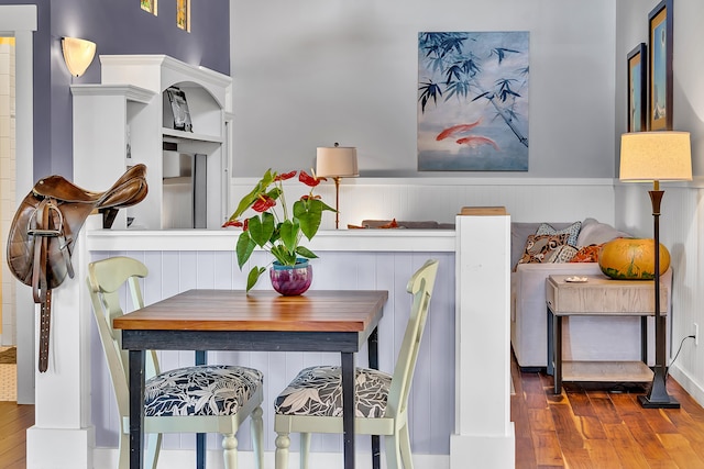 dining area featuring hardwood / wood-style floors