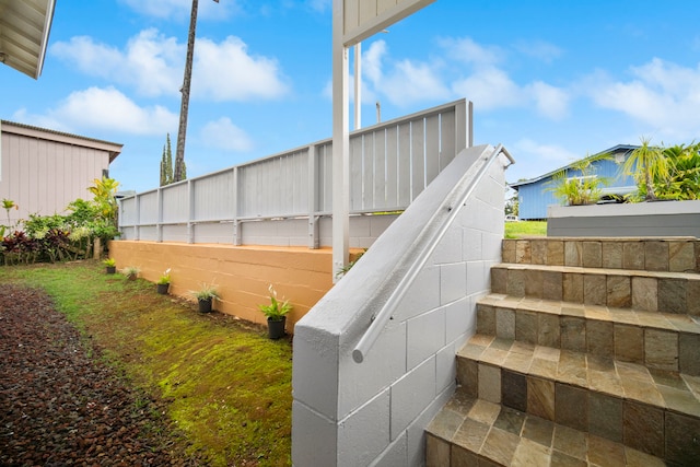 view of stairs