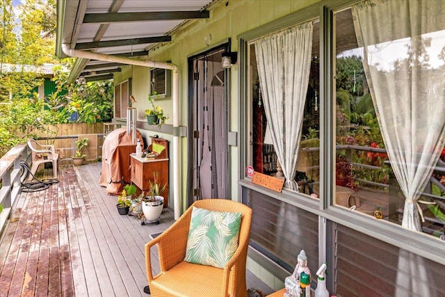 view of wooden terrace