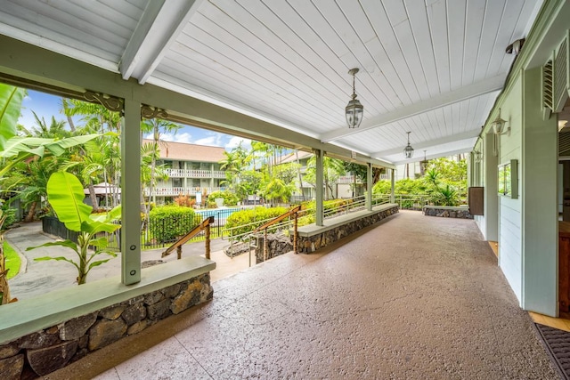 view of patio / terrace with a porch