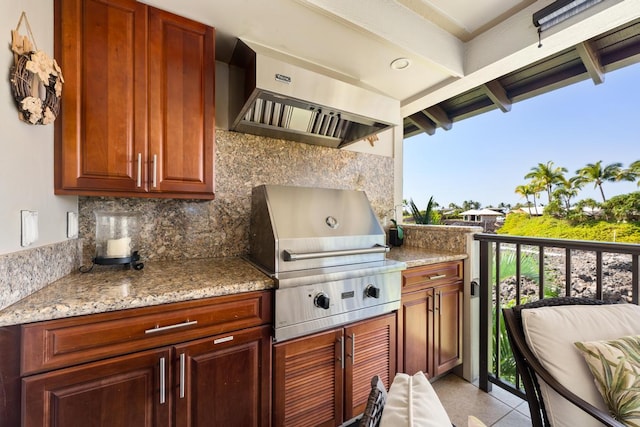 view of patio featuring area for grilling