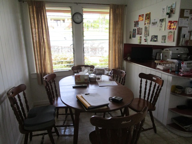 view of dining area