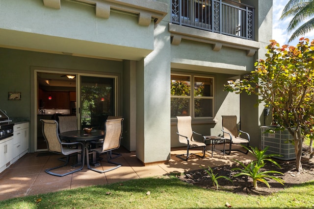 view of patio with central AC