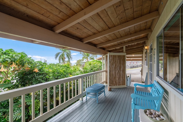 view of wooden terrace