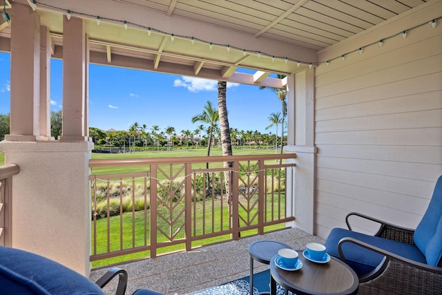 balcony with a porch