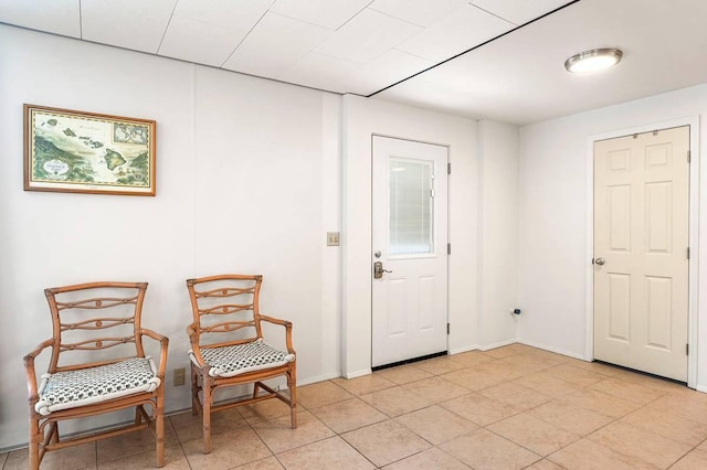 foyer with baseboards