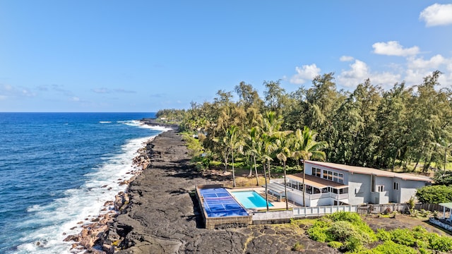 property view of water with a view of the beach