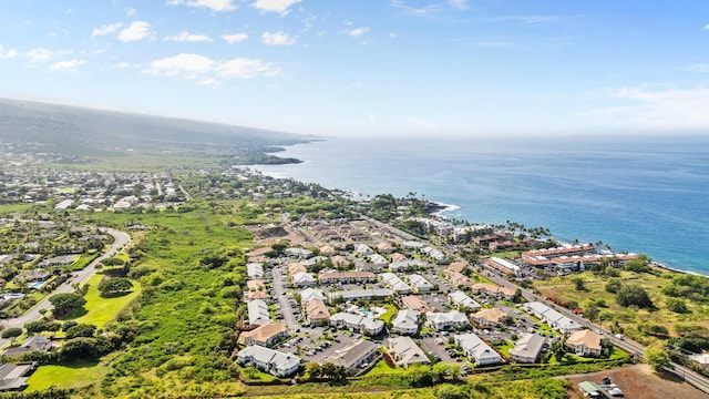 aerial view featuring a residential view and a water view