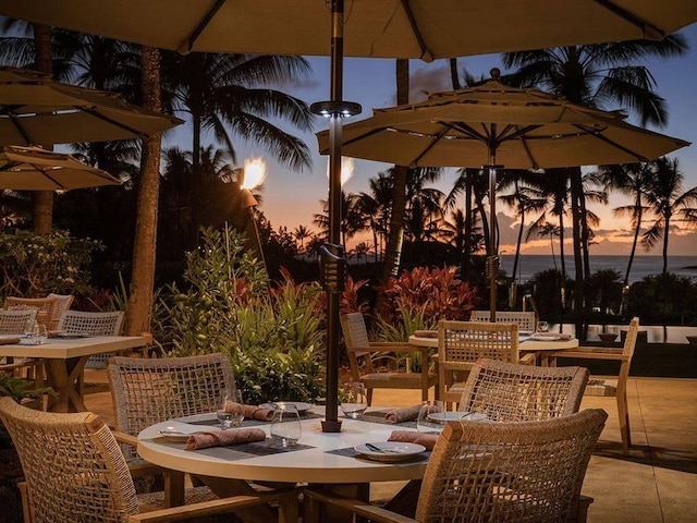 view of patio featuring outdoor dining space