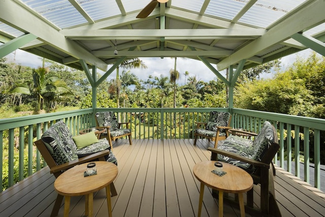 view of wooden terrace