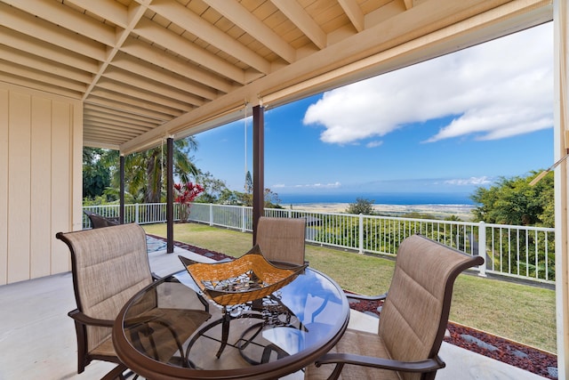 view of patio with a fenced backyard