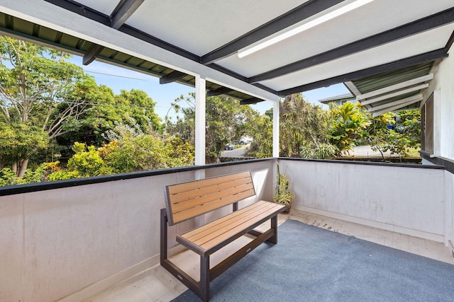 exterior space with a balcony