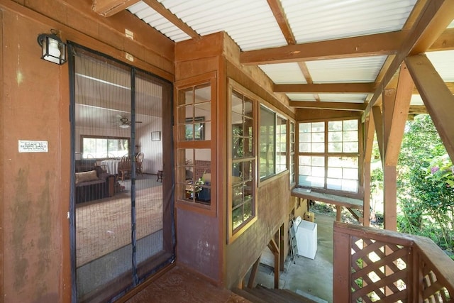 view of sunroom