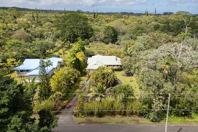 bird's eye view with a forest view