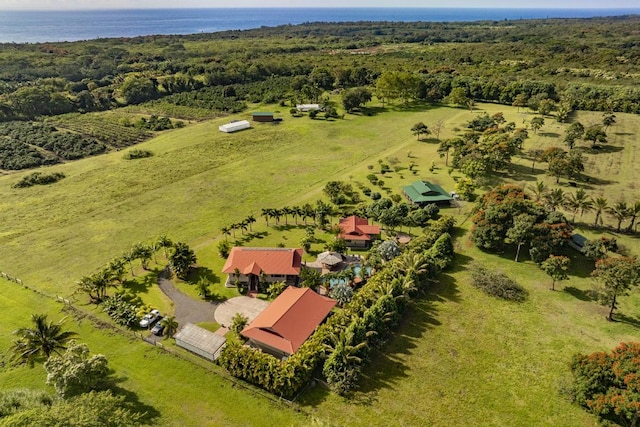 aerial view with a rural view