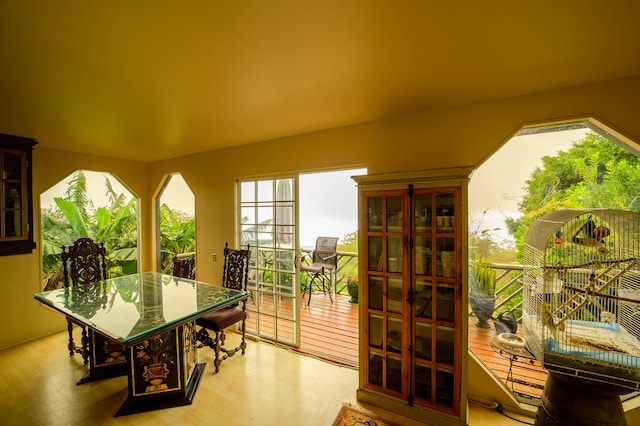 2239 Upper Kanaio Rd, Kula, HI 96790 - dining area with wood finished floors