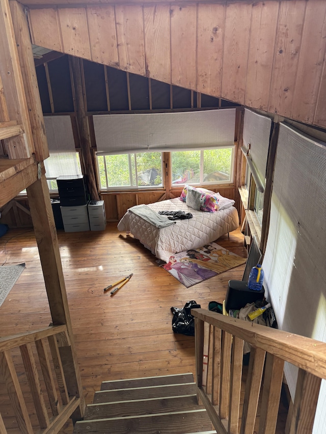 bedroom featuring wood-type flooring