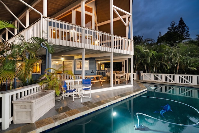 pool with a patio area