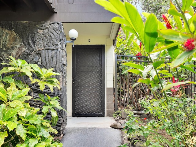 view of doorway to property