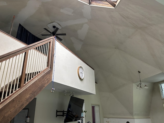 detailed view of a ceiling fan