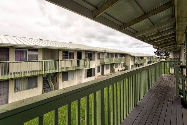 balcony with a residential view