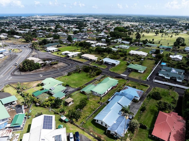 aerial view with a residential view