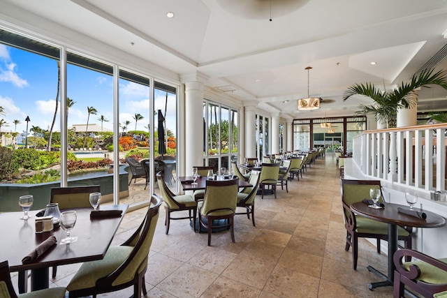 view of sunroom