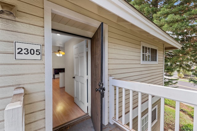 view of doorway to property