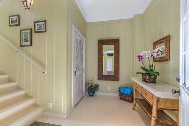 entrance foyer with stairs