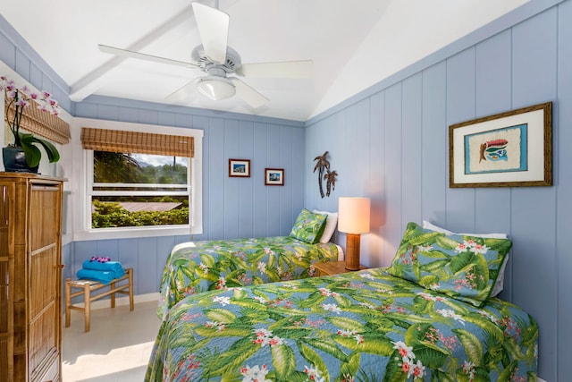 bedroom with a ceiling fan