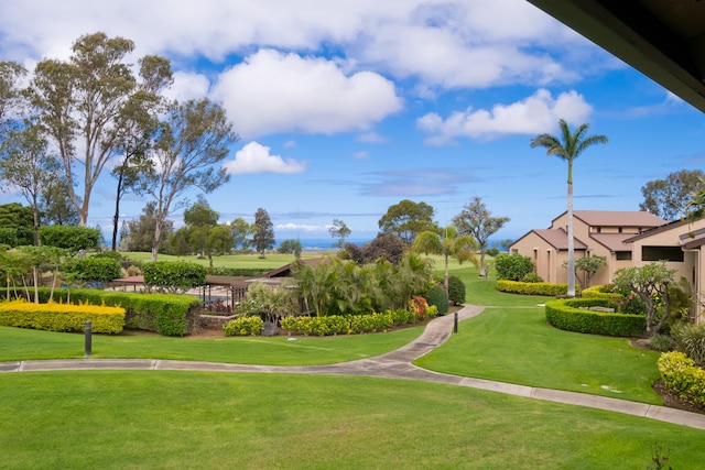 surrounding community featuring a lawn