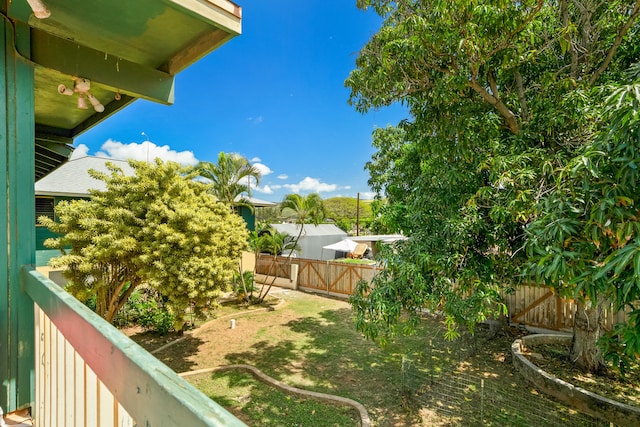 view of fenced backyard