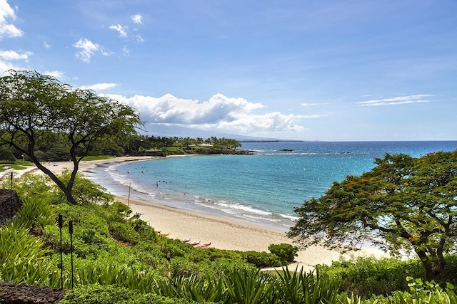 water view with a view of the beach