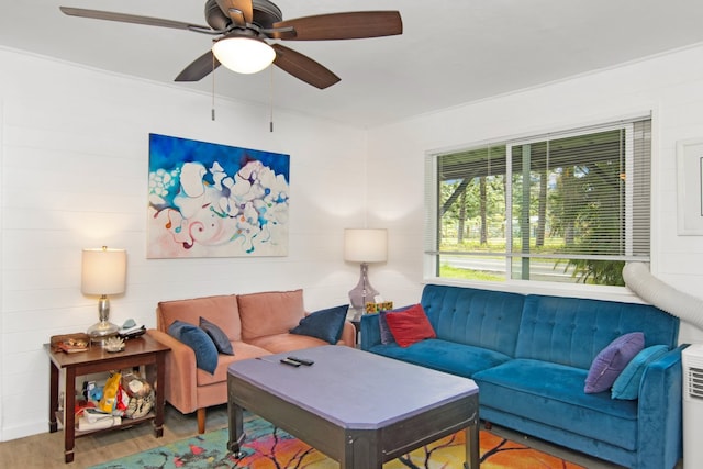 living room featuring wood finished floors