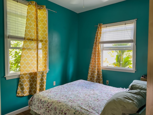 bedroom with baseboards