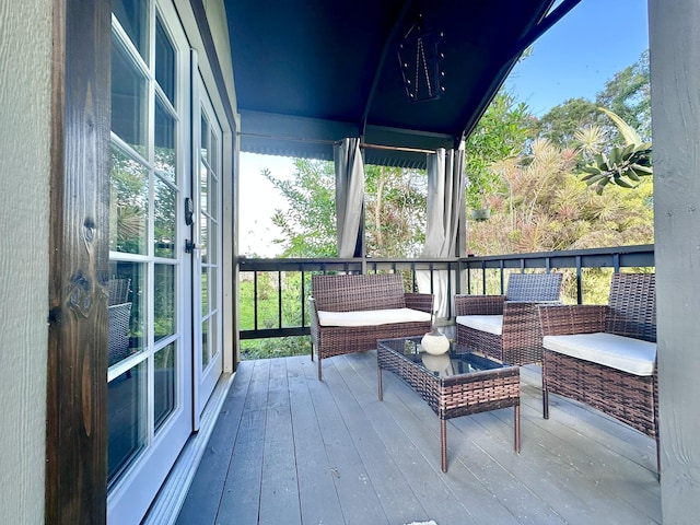 view of sunroom