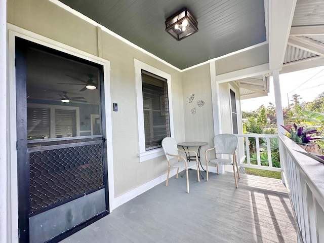 balcony with covered porch