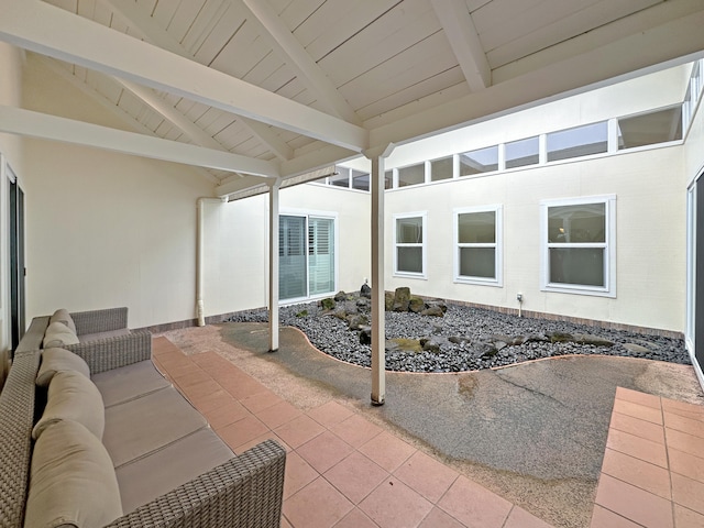 view of patio featuring an outdoor hangout area