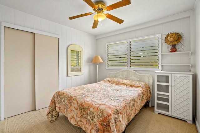 4620 Anolani St, Kapaa, HI 96746 - carpeted bedroom with a ceiling fan and a closet