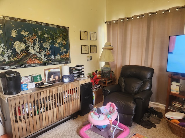 interior space featuring carpet floors