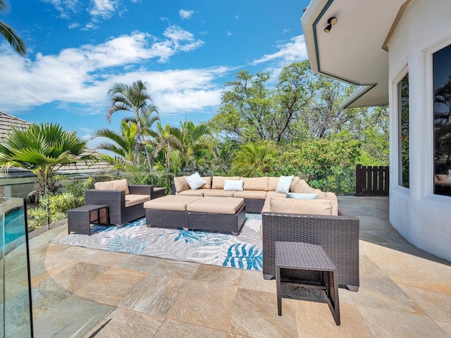 view of patio / terrace with an outdoor hangout area