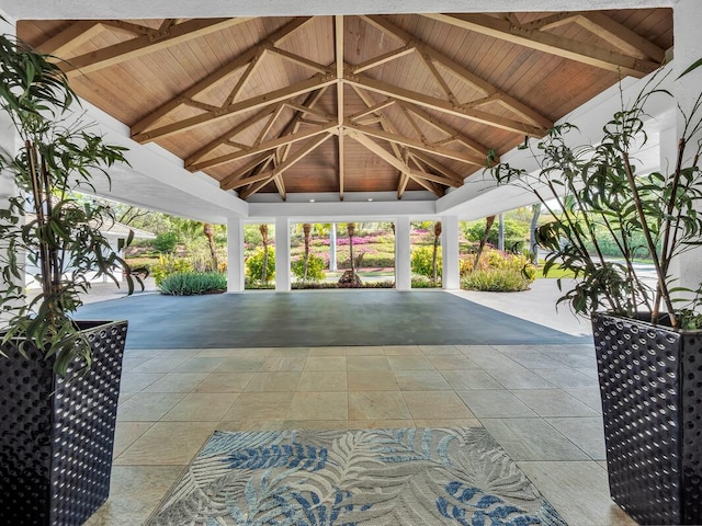 view of patio with a gazebo