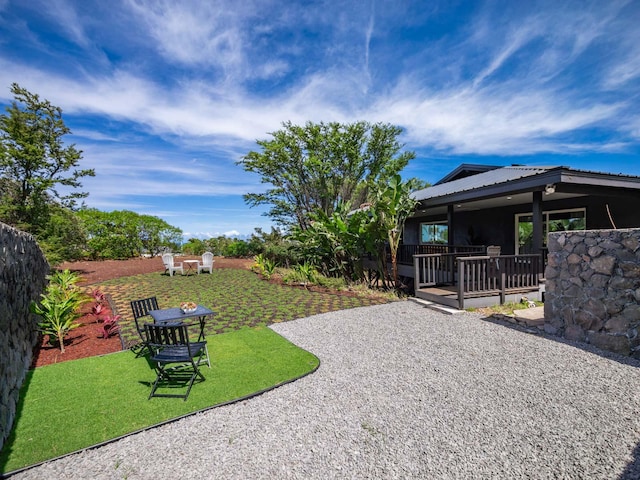 view of yard with a patio