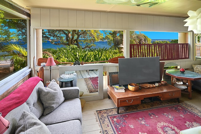 sunroom featuring plenty of natural light